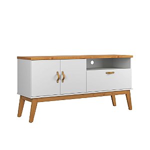 Rack Sirius Branco Acetinado com Cinamomo 1.4