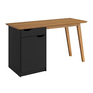 Escrivaninha Prism Preto Com Cumaru
