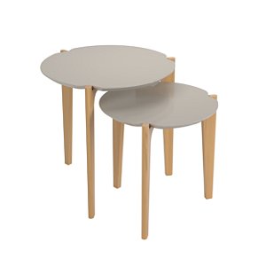 CONJUNTO MESA LATERAL FLORIDA 0,50/0,60 OFF WHITE