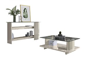 APARADOR FRIZZ | MESA DE CENTRO FRIZZ - CALACA/OFF WHITE