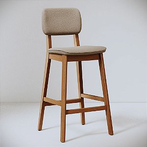 Conjunto 2 Banquetas Classic Boucle Areia/Nature