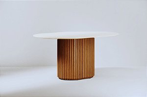 Mesa Living Oval 1.6 Off white/Cinamomo