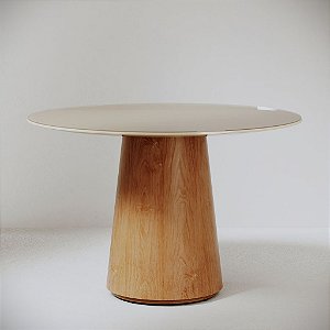 Mesa Zara 1.20 redonda cinamomo/off white