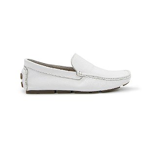 Mocassim Youth Couro Floater Branco