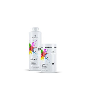 KIT PROFISSIONAL OX 10 VOL 1L + PÓ DESCOLORANTE AZUL 500G COLOR DI FIORI