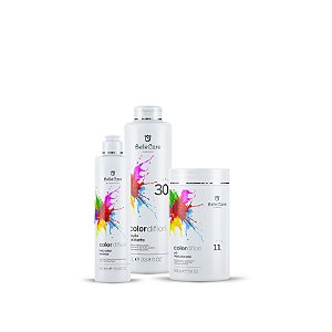 KIT PROFISSIONAL OX 30 VOL 1L + PÓ DESCOLORANTE AZUL 500G + HELP COLOR REVERSE COLOR DI FIORI