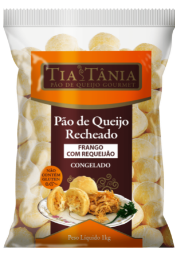 Pão de Queijo Recheado Frango com Requeijão Tia Tania 1kg
