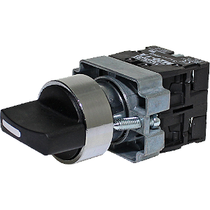 Chave Seletora Metálica KNOB Curto - 3 Posições Fixas 45° - 2NA - M20SCR4-B-2A - Metaltex