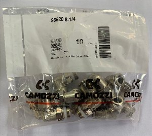 Conexão Cotovelo Orientavel Ø8XG1/4 - S6520 8-1/4 - 51-6520-0857 - Camozzi