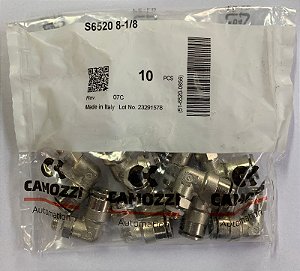 Conexão Cotovelo Orientavel Ø8XG1/8 - S6520 8-1/8 - 51-6520-0856 - Camozzi