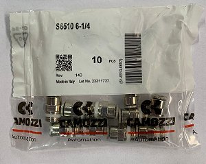 Conexão Reta Ø6XG1/4 - S6510 6-1/4 - 51-6510-0657 - Camozzi