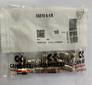 Conexão Reta Ø6XG1/8 - S6510 6-1/8 - 51-6510-0656 - Camozzi