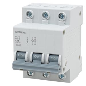 Disjuntor 3 Polos C 16A - 5SJ1316-7MB - Siemens