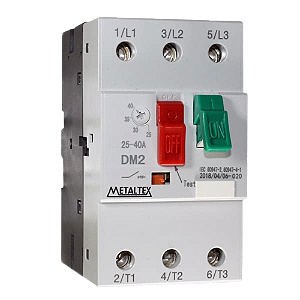 Disjuntor Motor 25-40A - DM2-40A - Metaltex
