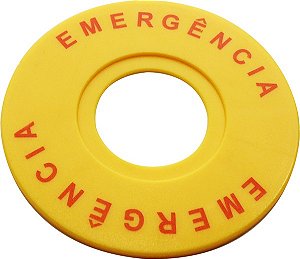 Identificador de Emergência para Botão 22 mm - Ø60 mm - Amarelo - P20-IDEM - Metaltex