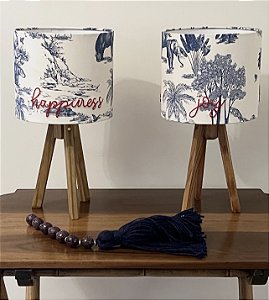 Enfeite de mesa - Cerâmica vinho com tassel rústico marinho