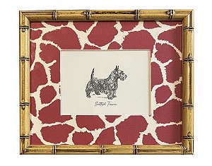 Quadro Scottish - Bambu + Girafa Vermelha