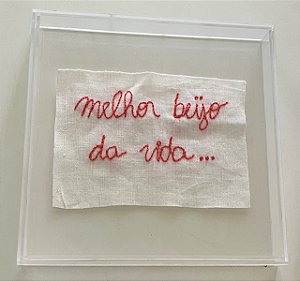 Caixa Acrilico Melhor Beijo da Vida