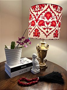 Enfeite de mesa - Coral com tassel rústico preto (joia)