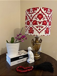 Enfeite de mesa - Coral com tassel rústico preto (joia)