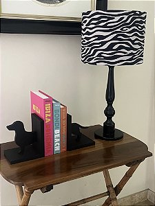Abajur com cúpula M - Animal Print Zebra