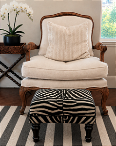 Puff pequeno - Animal Print Zebra