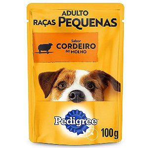 Ração Úmida Pedigree Sachê Cães Adultos Raças Pequenas Cordeiro ao Molho 100 g