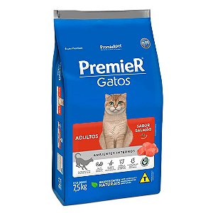 Premier Ambientes Internos Gatos Adultos Salmão 7,5 kg