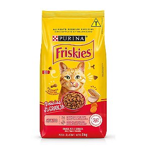 Friskies Gatos Adultos Delícias da Granja Frango 3 kg
