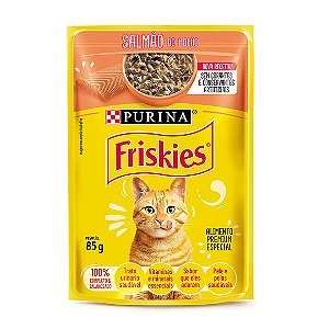 Ração Úmida Friskies Gatos Adultos Salmão ao Molho 85g