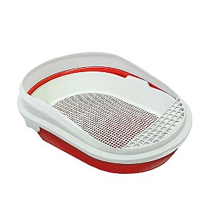 Bandeja Higiênica Furba Vermelha Furacão Pet Único