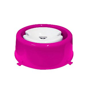 Bebedouro Classic Pelos Longos Furacão Pet Rosa 1 L