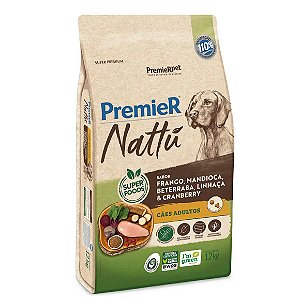 Premier Nattu Cães Adultos Mandioca 12 kg