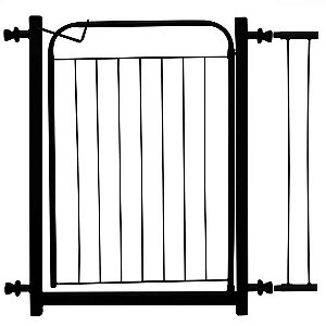 Grade de Porta com Extensor Açomix Preto Único