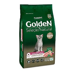 Golden Seleção Natural Gatos Filhotes Frango e Arroz 10,1 kg
