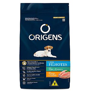 Origens Cães Filhotes Pequenos e Mini Frango e Cereais 1 kg