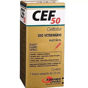 Cef 50Mg Injetável 100 ml