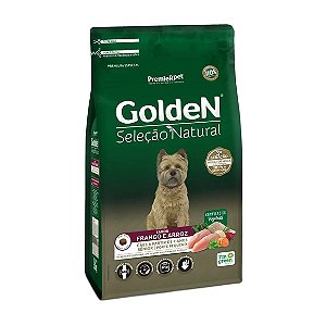 Golden Seleção Natural Cães Sênior Porte Pequeno Frango e Arroz 10,1 kg