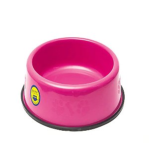Comedouro e Bebedouro Pesado para Filhotes Tudo Pet Rosa 450 ml