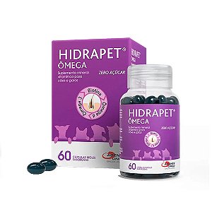 Suplemento Mineral Vitamínico Hidrapet Ômega Zero Açúcar Agener 60 cápsulas
