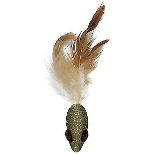 Brinquedo de Catnip Jambo Rato Solid Com Pena Único