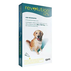 Antipulgas Revolution 12% para Cães de 20,1kg a 40kg 1 Tubo