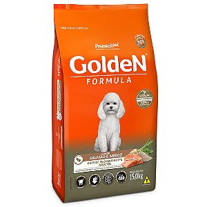 Golden Fórmula Cães Adultos Raças Pequenas Salmão e Arroz 15 kg