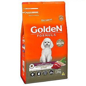 Golden Formula Cães Adultos Raças Pequenas Carne e Arroz Mini Bits 1 kg