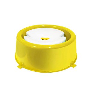Bebedouro Classic Pelos Longos Furacão Pet Amarelo 1 L