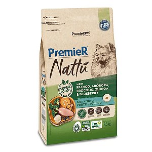 Premier Nattu Cães Adultos Abóbora Pequeno Porte 2,5 kg