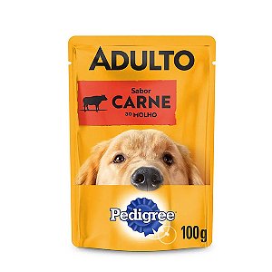 Ração Úmida Pedigree Sachê Cães Adultos Carne ao Molho 100 g