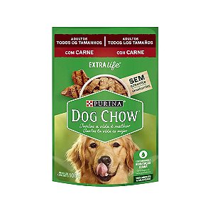 Ração Úmida Dog Chow Cães Adultos Carne 100 g