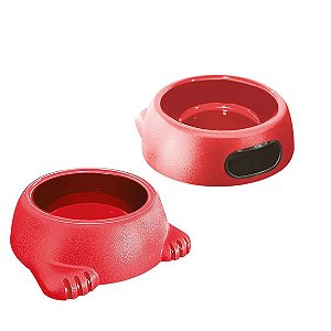 Comedouro Plástico Glamour Furacão Pet Vermelho 500 ml