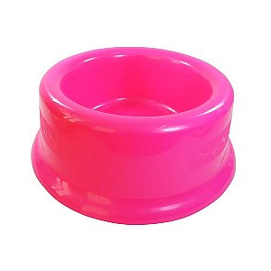 Comedouro Plástico Furacão Pet Rosa 350 ml